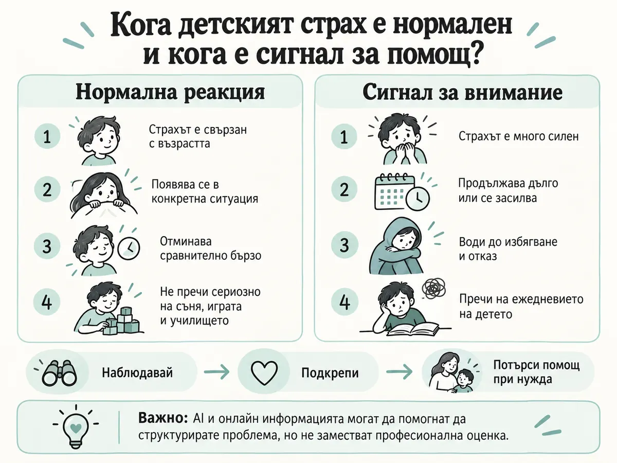 Детски страхове – кога страхът е нормален и кога е сигнал за внимание